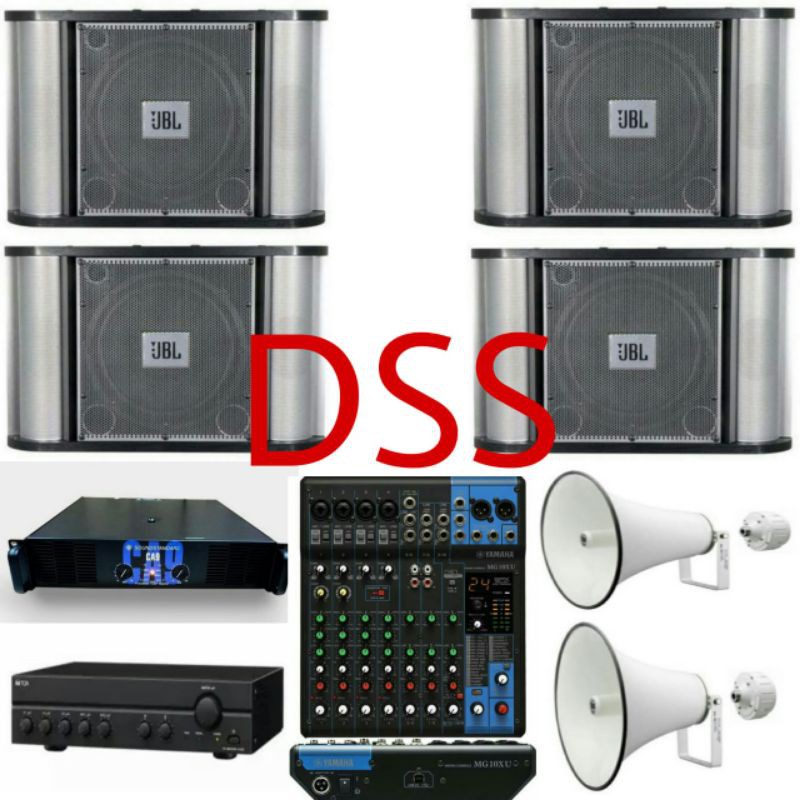 paket sound system profesional lengkap 4speaker jbl rm10 corong masjid