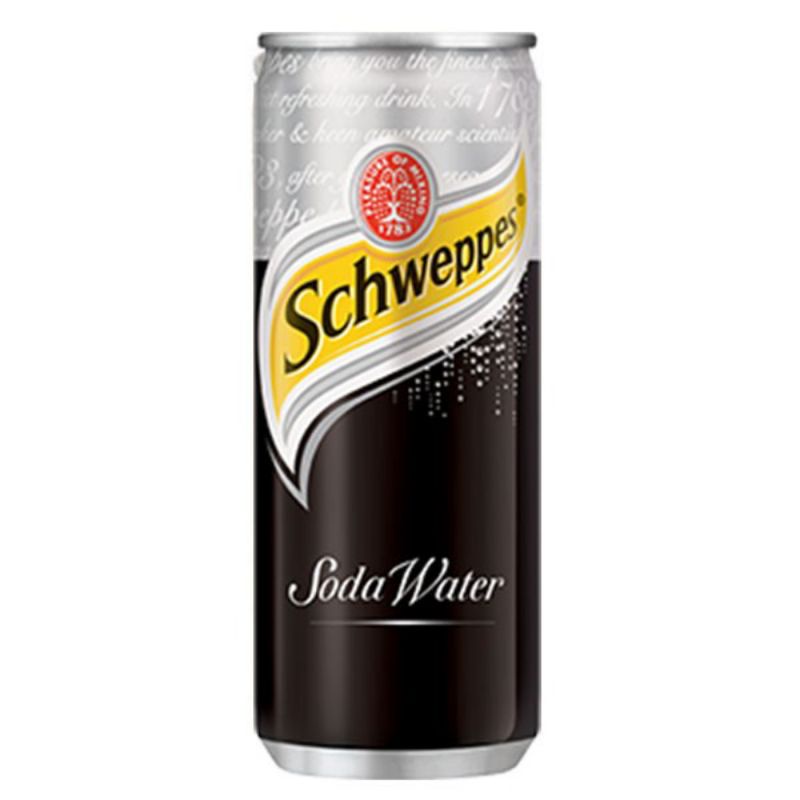 

schweppes soda water can 330 ml