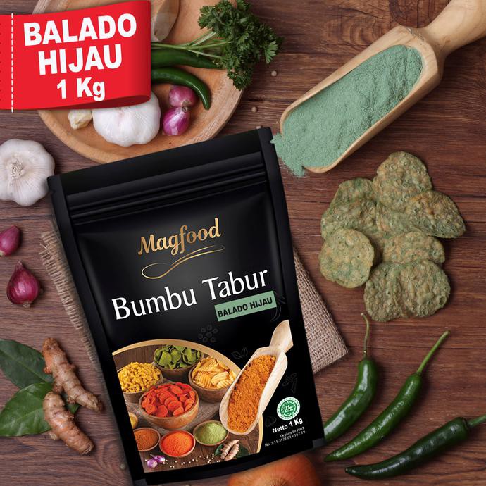 

MAGFOOD BUMBU TABUR BALADO HIJAU KEMASAN 1 KG