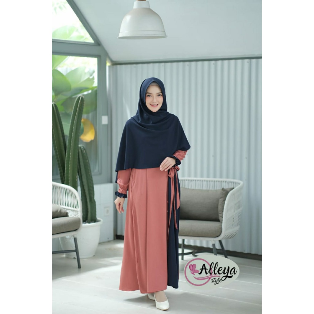 Gamis Set Hijab Ori Alleya Style