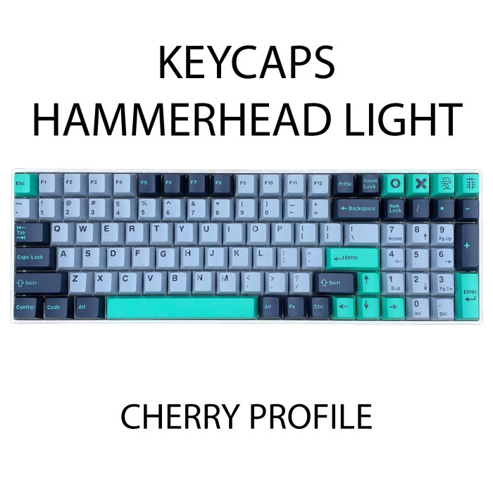 KEYCAPS ABS HAMMERHEAD LIGHT CHERRY PROFILE MECHANICAL KEYBOARD