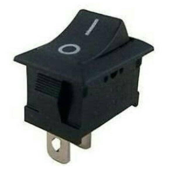 Saklar Power On Off 21 mm x 15 mm Rocker Switch dengan 2 kaki Hitam