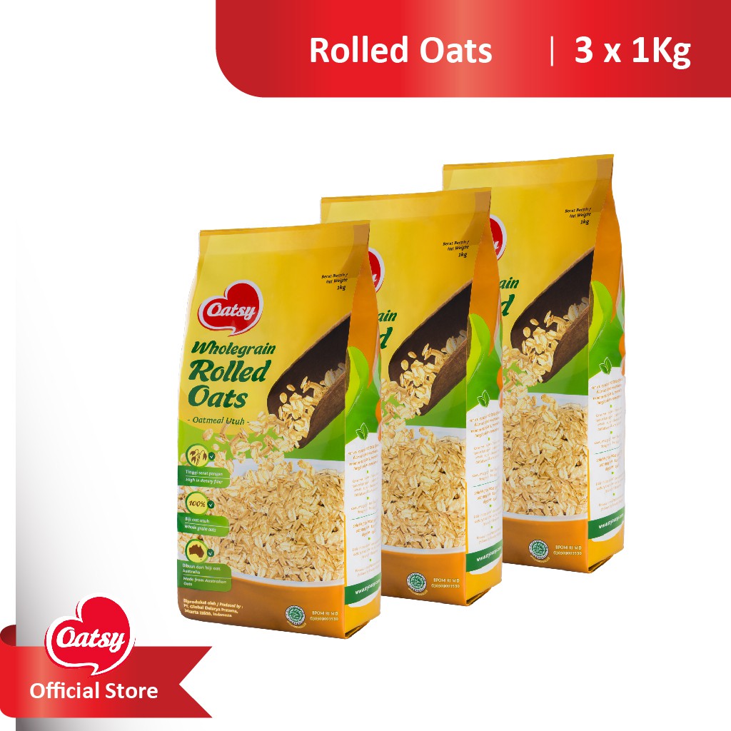 

OATSY Oatmeal Rolled Oats 1kg (Triple Pack)