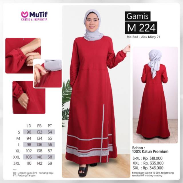 (BISA COD) GAMIS KAOS MUTIF 224 RED / GAMIS KAOS MUTIF