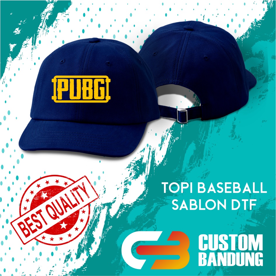 Topi Baseball PUBG 2 Pria Wanita Topi Cap Bisa Tulis Nama Bisa COD Original High Premium Quality