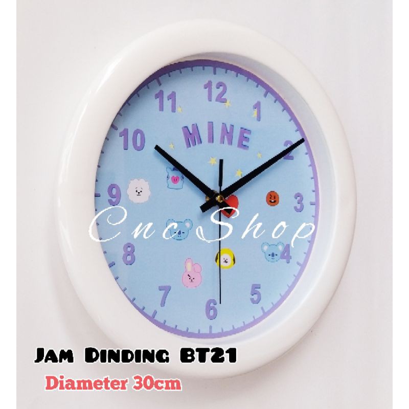 Jam Dinding BT  21Line Diameter 30cm Lucu Bagus Murah