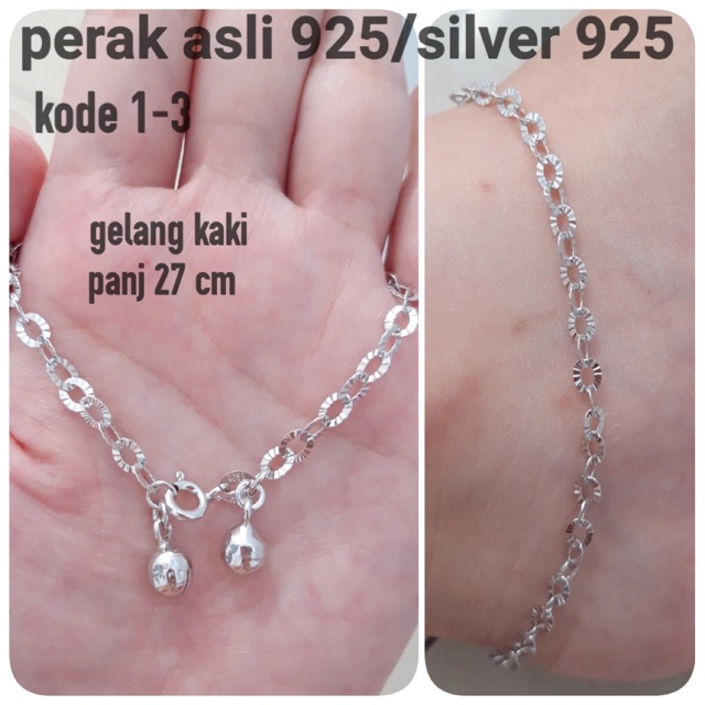 GELANG KAKI NORI/GELANG KAKI MURAH/GELANG KAKI WANITA/GELANG KAKI PERAK/PERAK 925/SILVER 925/NORI