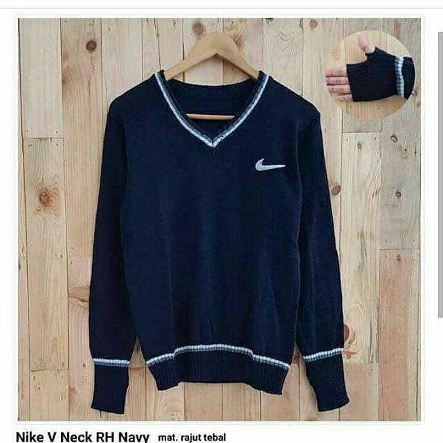Grosir baju murah Nike V Neck Rh Navi