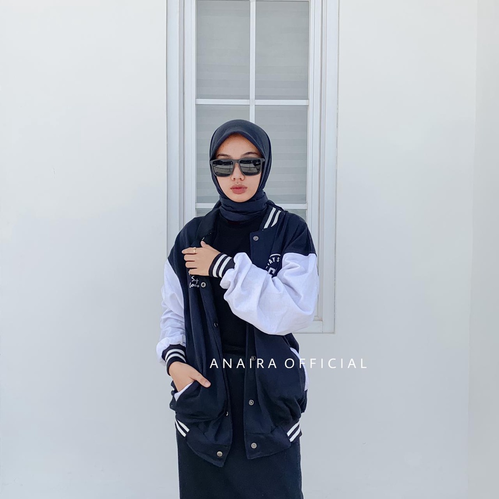 STAY STRONG BASEBALL JAKET WANITA PRIA OVERSIZE