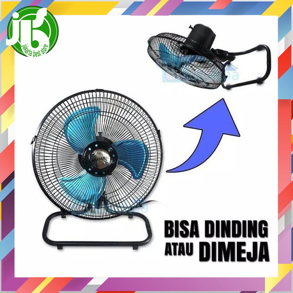 AOYAMA KIPAS ANGIN 12 inch 2IN1 STAND & WALLFAN KIPAS MEJA DAN DINDING