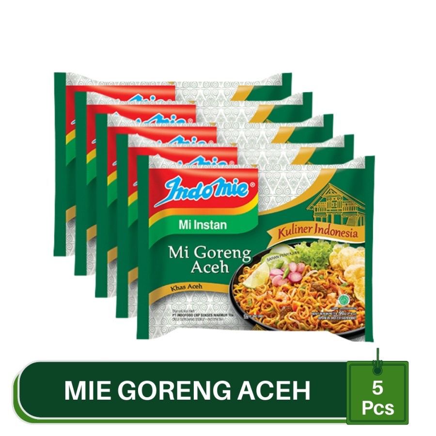 Mie Instant Indomie Mi Goreng Aceh 90gr 5pcs + Bubble