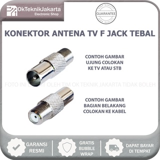 Jack Antena TV Drat Konektor F Colokan Antena TV Kualitas Premium