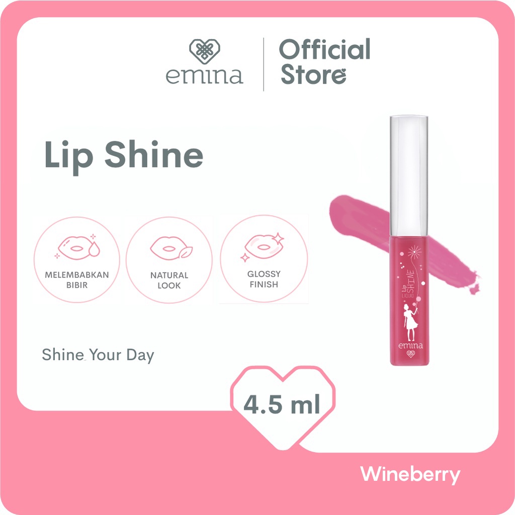 Emina Liquid Lip Shine 4.5 ml - Lip Gloss BISA COD