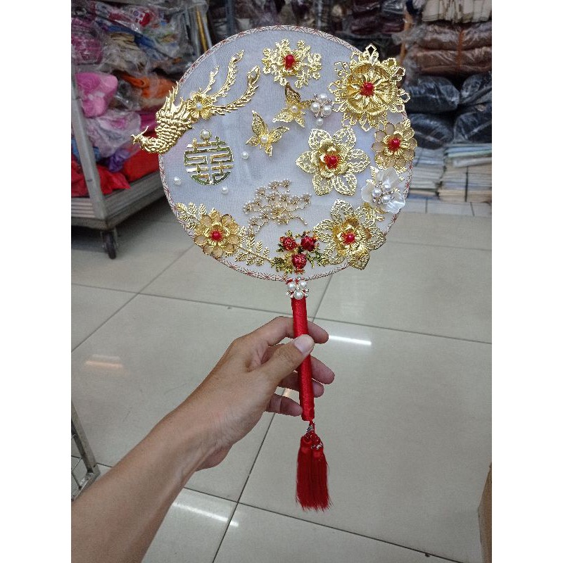 Kipas Bundar Sangjit Wedding Chinese Eksklusif Premium