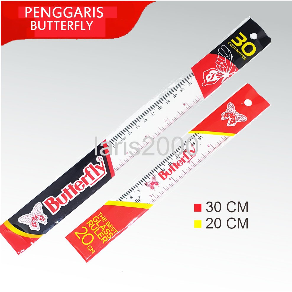 

Penggaris Butterfly 20 cm / 30 cm