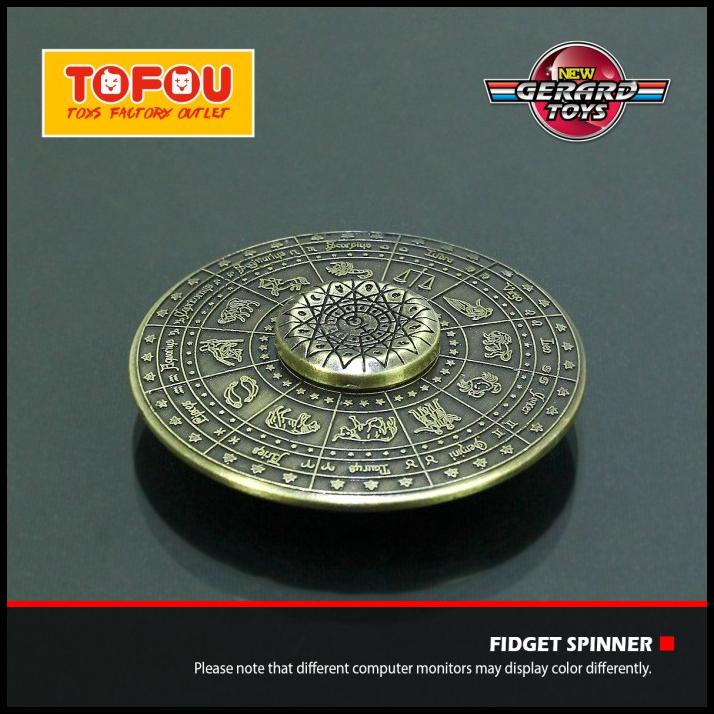 Mainan Fidget Spinner Besi Zodiac