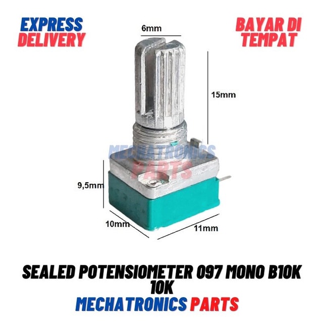 [5780] Sealed Potentiometer Potensiometer 097 potensio Mono B10K 10K