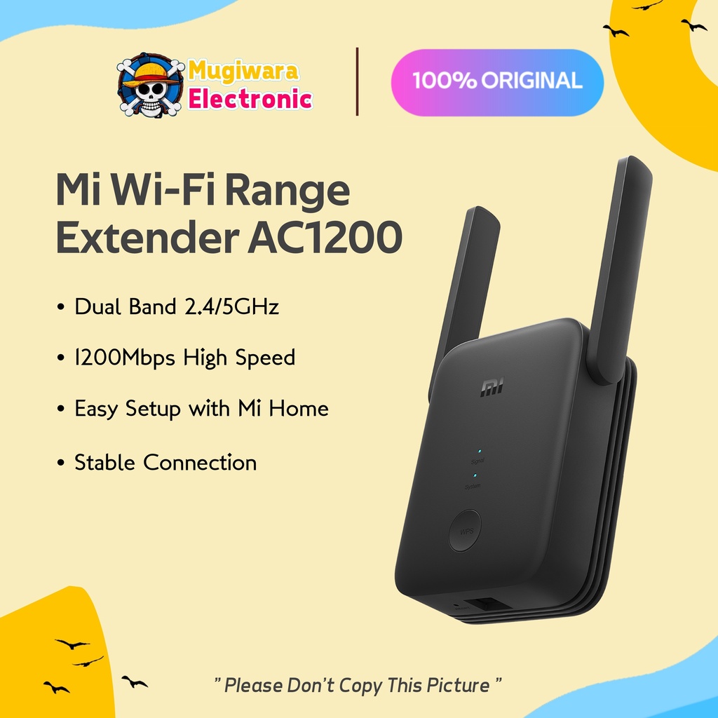 Mi Wifi Range Extender AC1200 Dual Band Wireless  2.4 - 5GHz