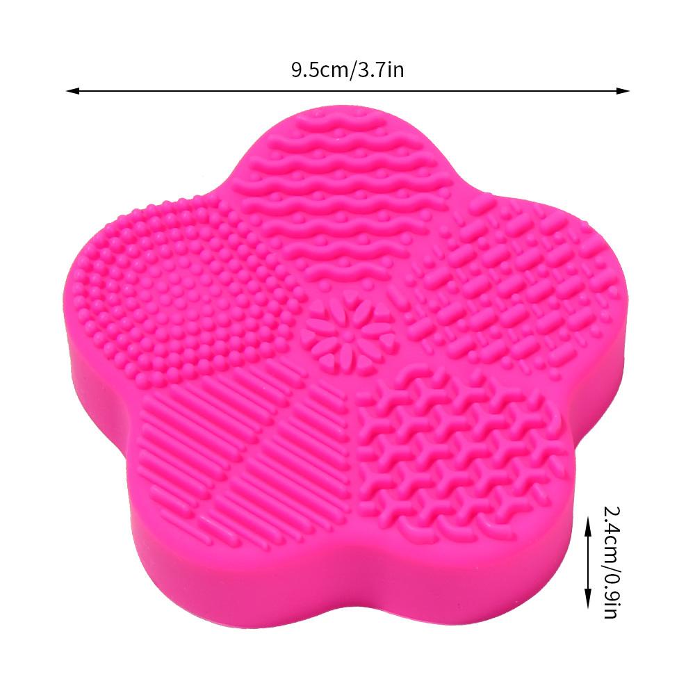 PINEAPPLE With Sponge Makeup Brush Cleaner Silicone Washing Tools Silicone Brush Cleaner Pad Scrubber Board Tool New Cleaning Mat Dry&amp; Wet Clean Make Up Washing Starfish/Multicolor