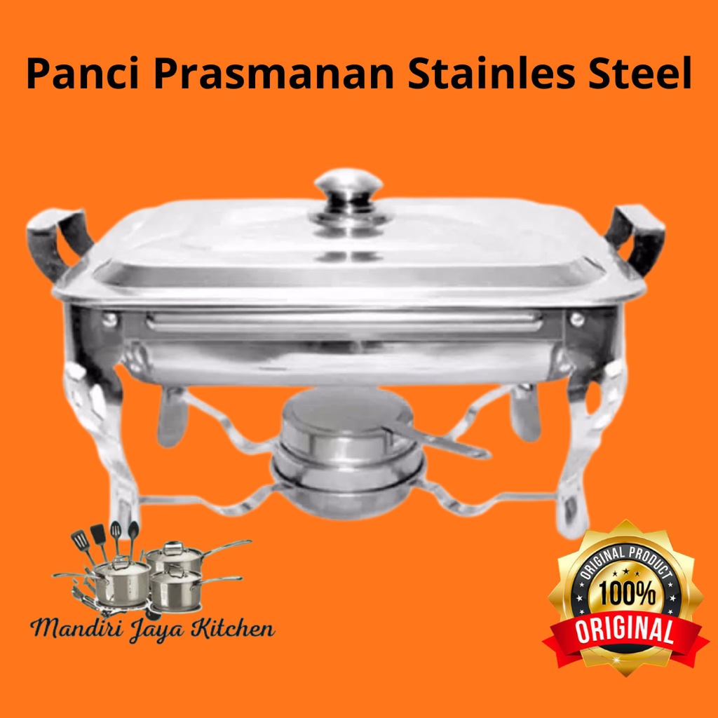 Prasmanan Stainless/Warmer Square Pan/Prasmanan 1 Tungku Stainless Steel