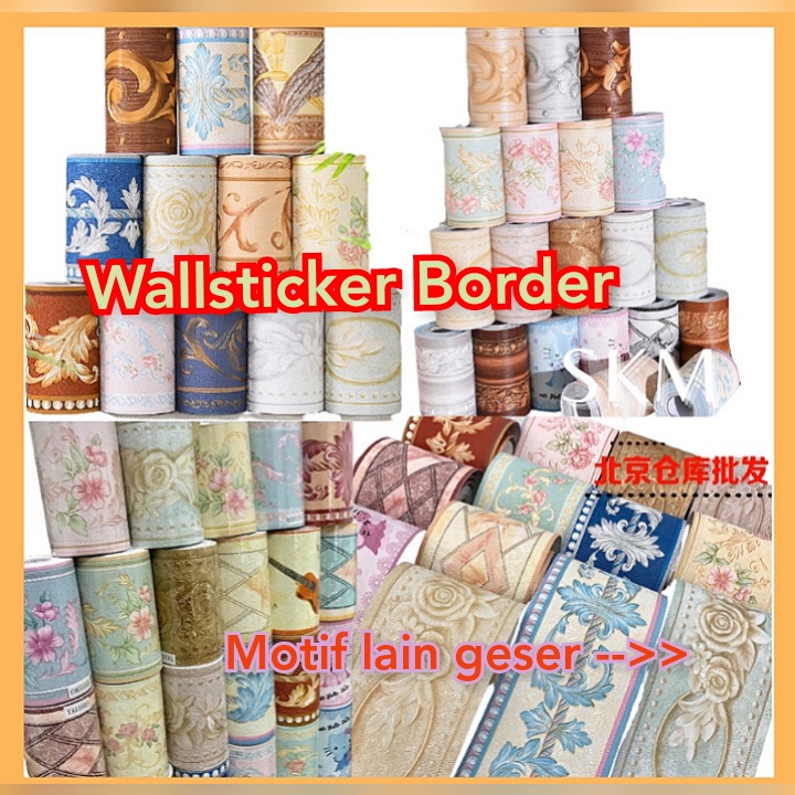 WALLPAPER BORDER WALLSTICKER WALL STIKER STICKER LIS DINDING TEMBOK KACA KERAMIK DAPUR WELLPAPER WAL