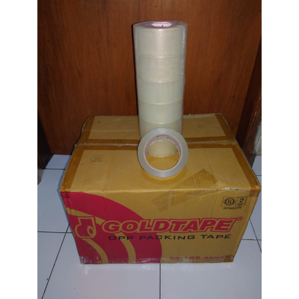 

lakban bening gold tape merah bening 48mmx100yard