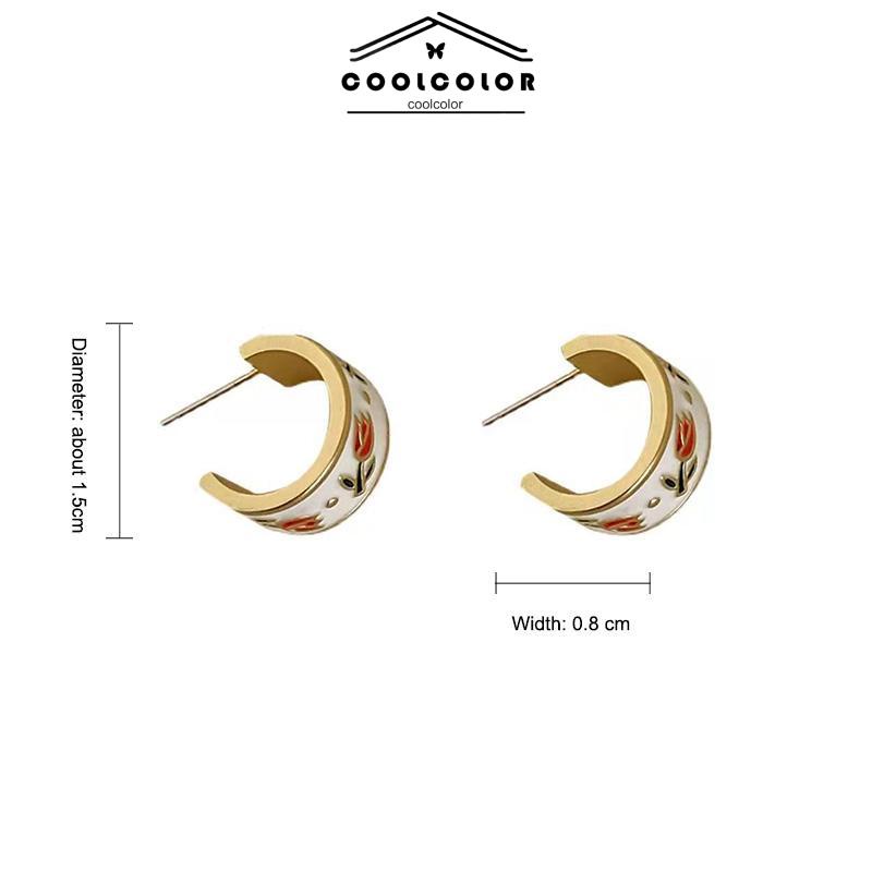 COD❤️1Sepasang Anting 925 perak Anti Karat Dan Anti Luntur Retro Wanita Murah Import Aksesoris Perhiasan Ready Stock