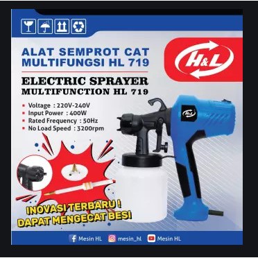 

P006 Spray Gun 719 HL, Bisa untuk Cat Minyak