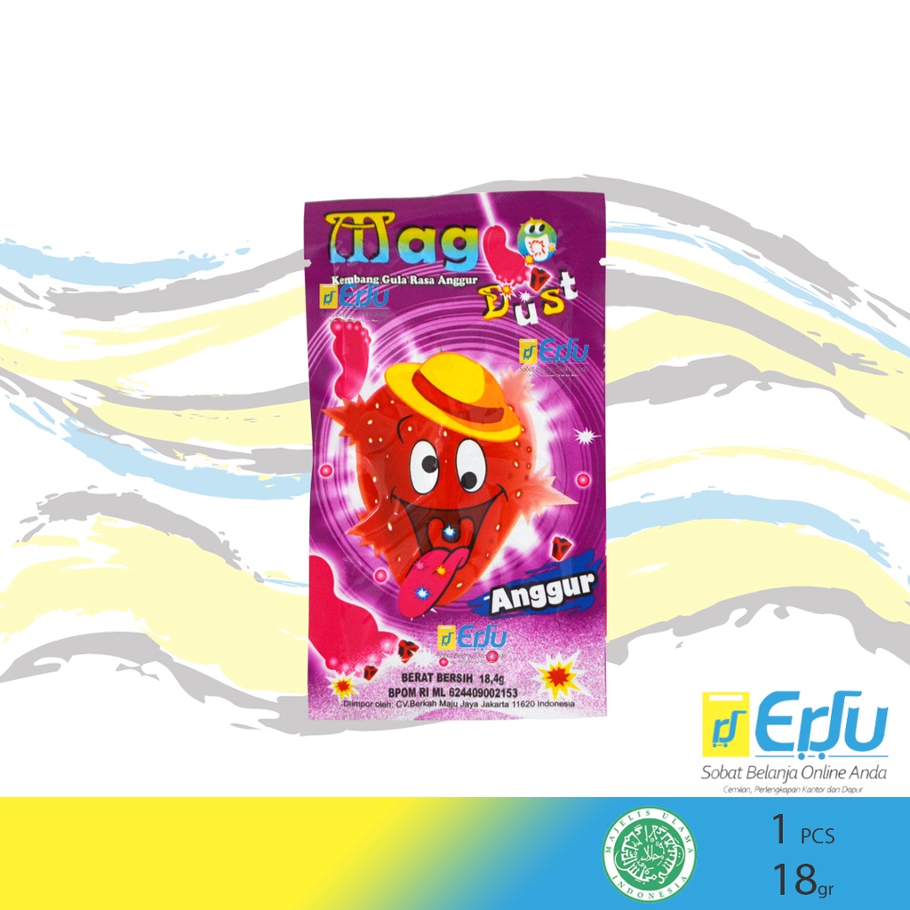 

Magic Dust Anggur Permen Kaki Kembang Gula Rasa Grape - 18gr