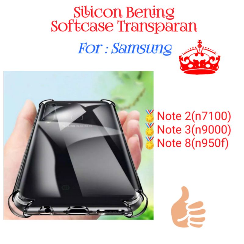 Case Samsung Note 2 3 8 N7100 N9000 N950f Silicon Softcase Bening Transparan Casing Cover Silikon