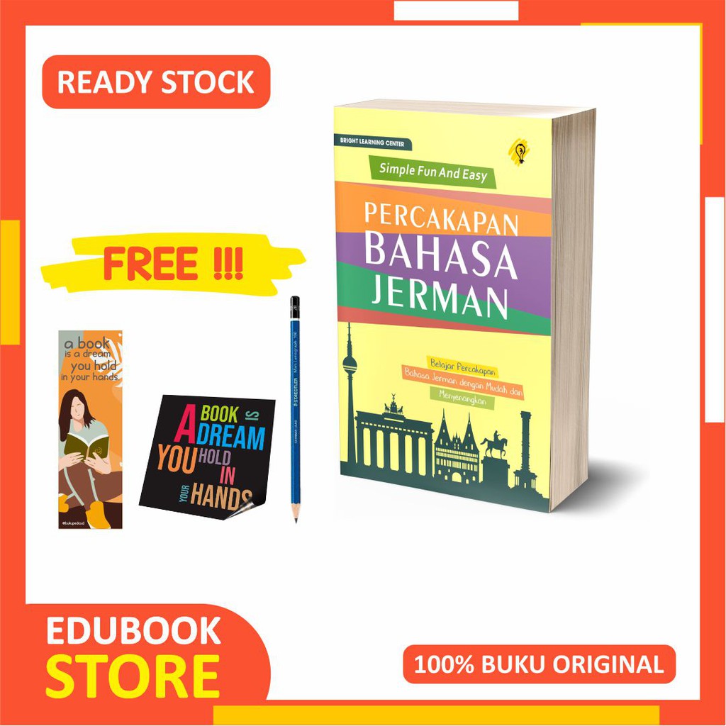 

BUKU BAHASA JERMAN SIMPLE FUN AND EASY - BRIGHT - (BONUS PENSIL 2B, BOOKMARK, STIKER)