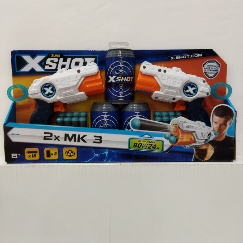 ori original Xshot zuru 2X MK3 80 ft pl 24 m mainan anak cowok tembak tembakan hadiah kado ultah x shot