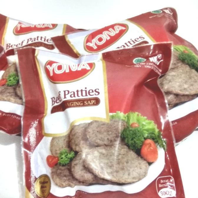 

windytriastuti13 Yona Beef patties / Daging Burger Sapi 500gr isi 10 TERLARIS TERPERCAYA ORIGINAL