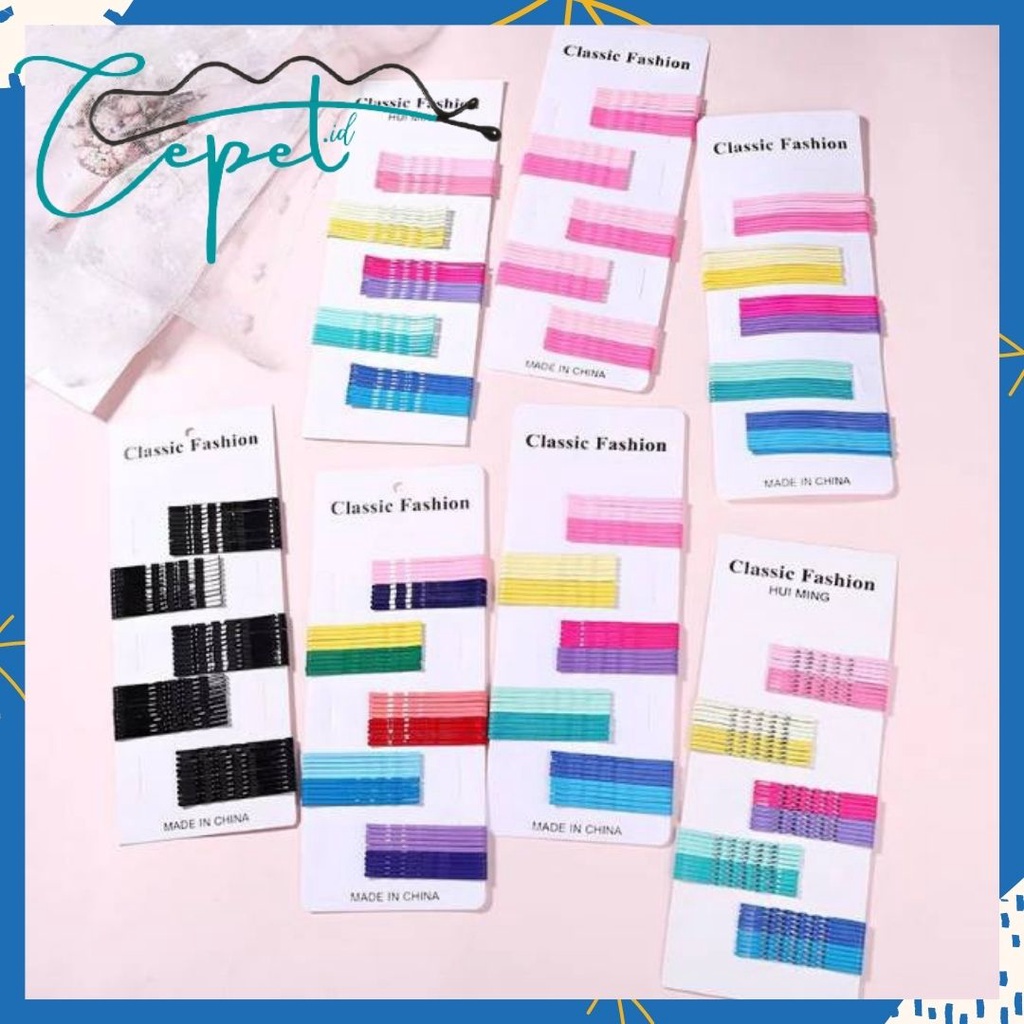 Jepitan Rambut Wanita / Jepitan Rambut Lidi Warna-Warni / Jepit Rambut Rainbow