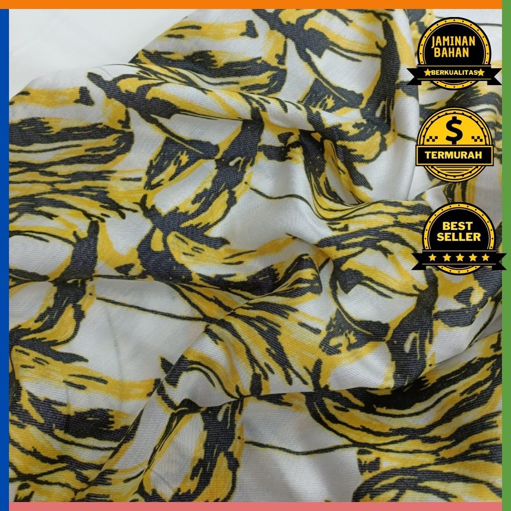 Kain Memora Kain Katun Glossy Motif Abstrak Bahan Jatuh dan Lembut Lebar 145 cm Murah Banget