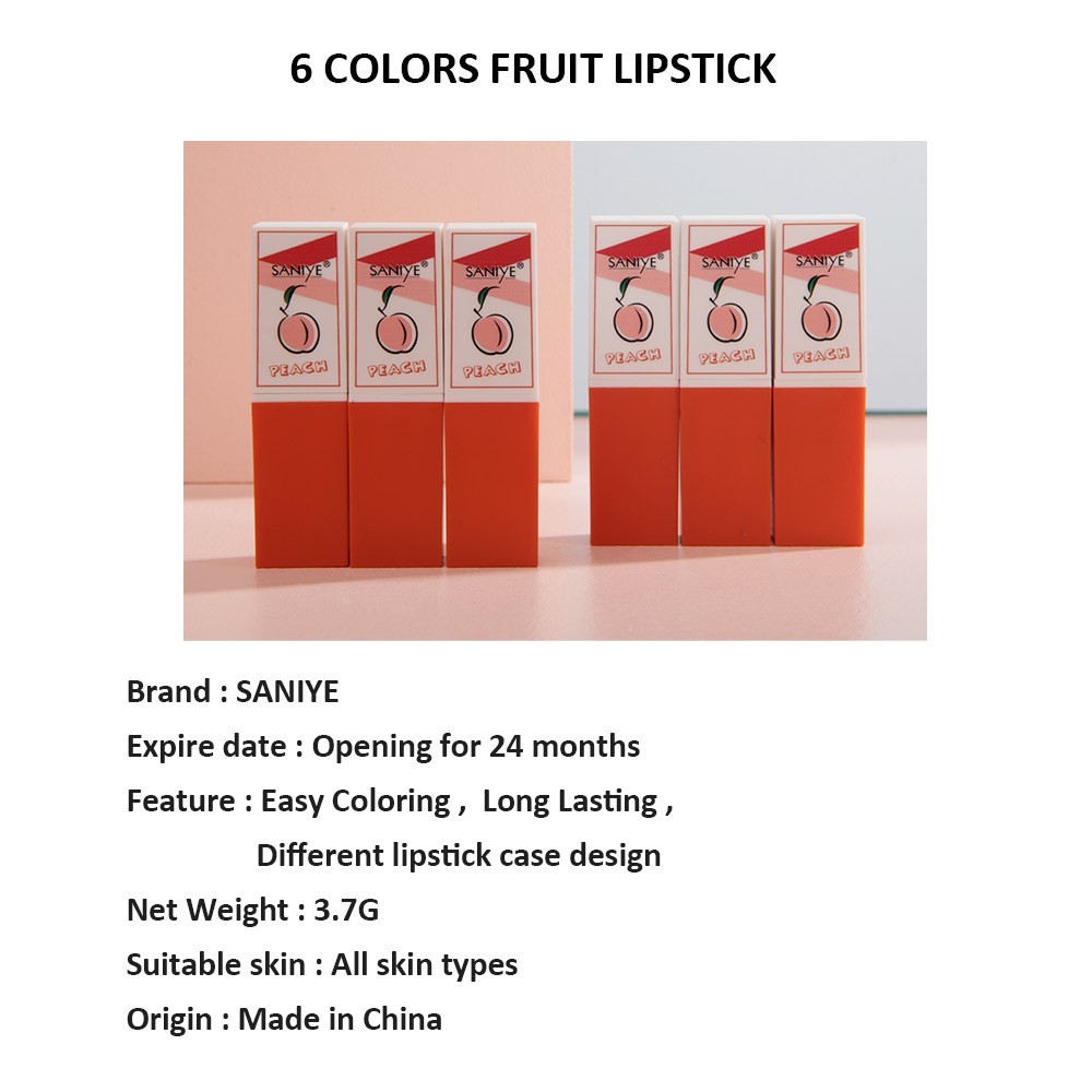 SANIYE Fashion Peach Lipstick
