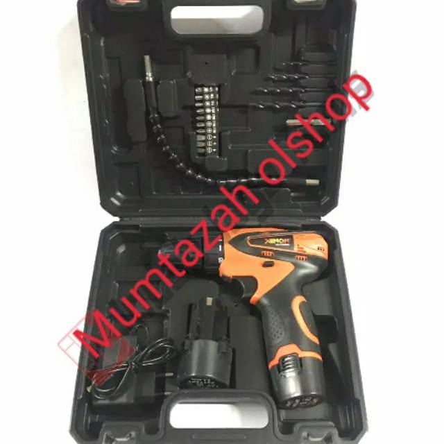 XENON CDD505 Mesin Bor Cordless Bor Baterai Charger Cas Besi Kayu - Drill Baterai