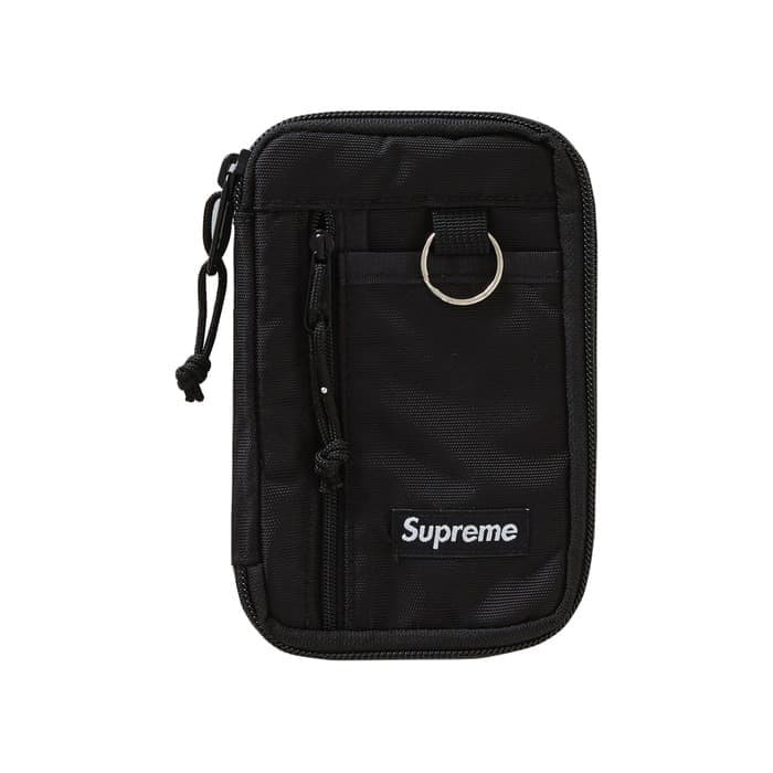 SUPREME SMALL ZIP POUCH FW19 BLACK TAS SUPREME ORIGINAL