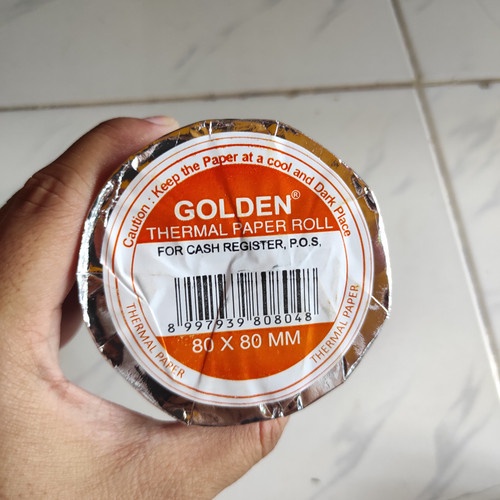 GOLDEN 80X80 KERTAS STRUK THERMAL 80MM UNTUK PRINTER TM82X TMT82 BTP3200 BTP3100