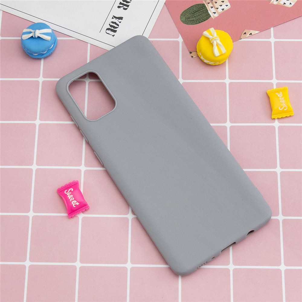 Samsung Galaxy A51 A71 S20 Pro S20 Ultra Candy Color Slim Thin Soft TPU Phone Case Cover-Gray