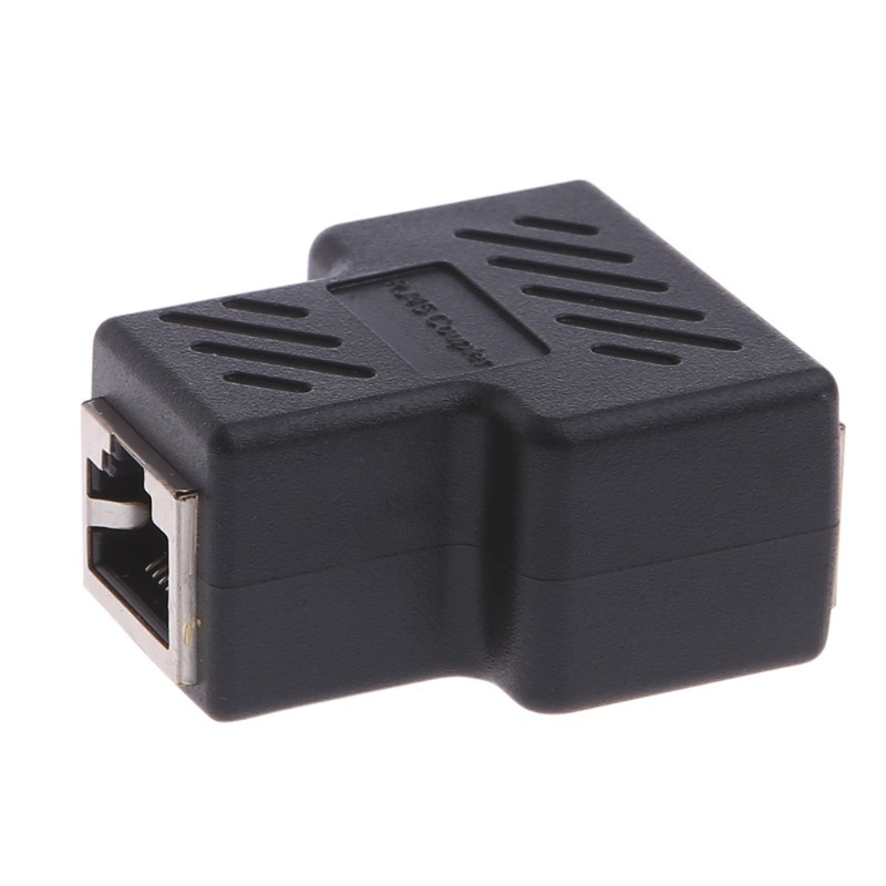 btsg 1 To 2 Ways LAN Ethernet Network Cable RJ45 Female Splitter Connector Adapter