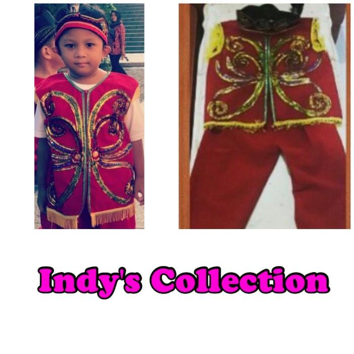 Adat Anak Sewa Baju Dayak Merah Anak Laki