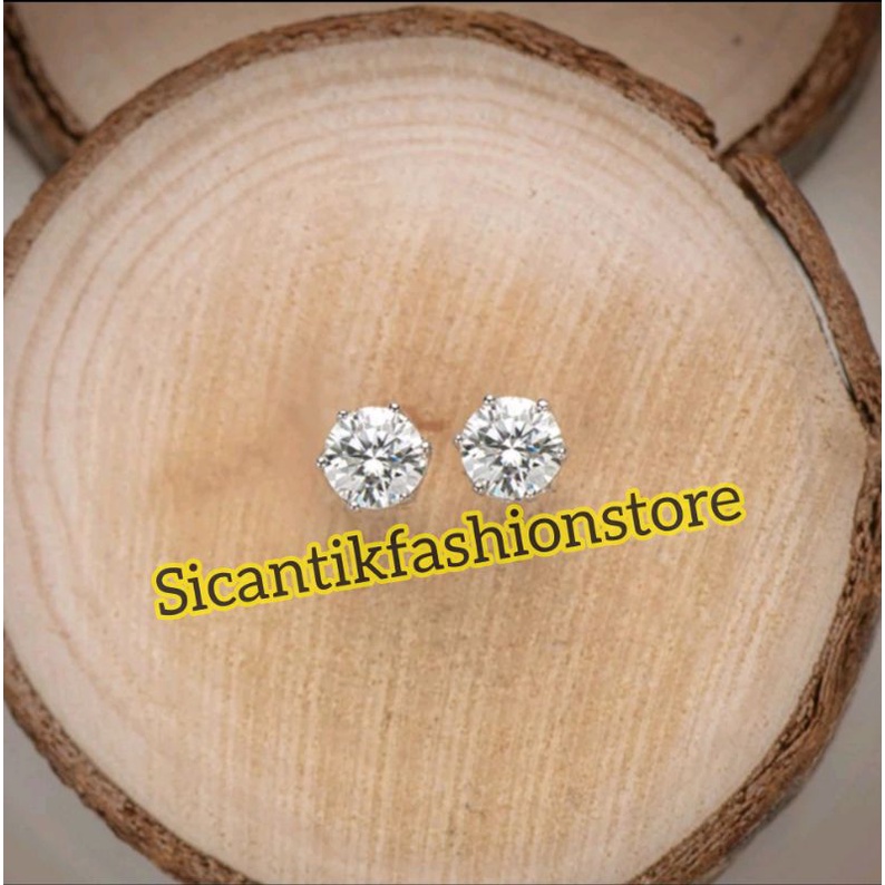 Anting Titanium Silver Gold Anting tusuk permata zircon Silver Gold Titanium Gold Silver titanium