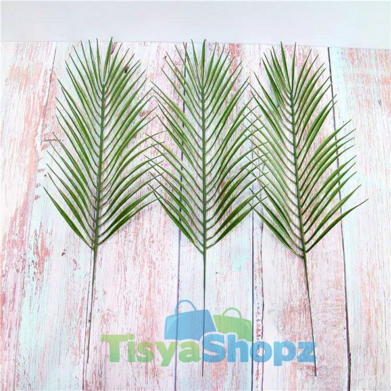 Daun Pakis Plastik Single / Daun Hias Palm Pakis Plastik