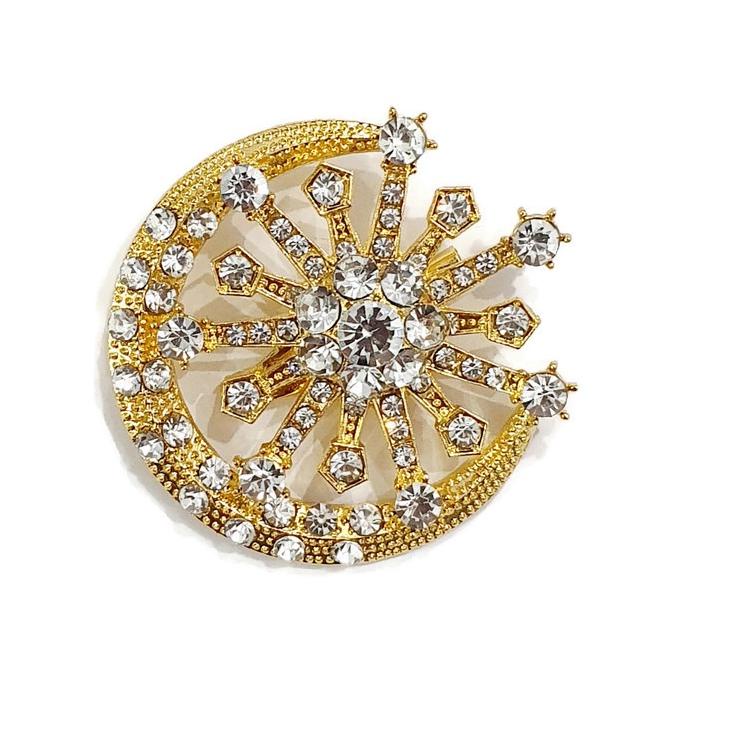 ✨MEGA ⚡ALE✨ Bros Dada Bulan Sabit/Bros Bulan Bintang/Bros Kristal Korea/Bros Mewah Murah Grosir Impo