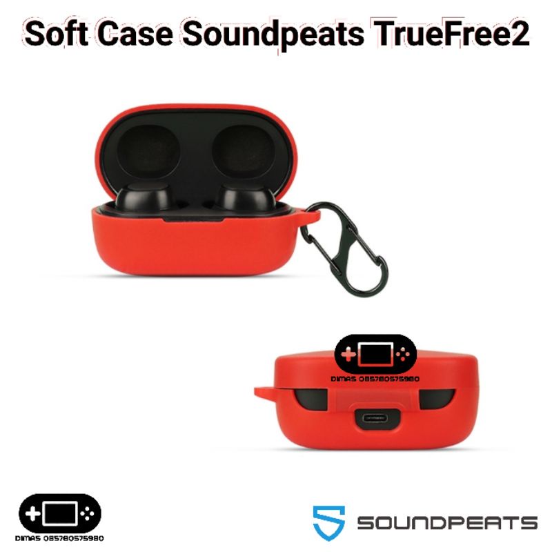 Soft Case Silikon TWS Soundpeats True Free 2 + Carabiner