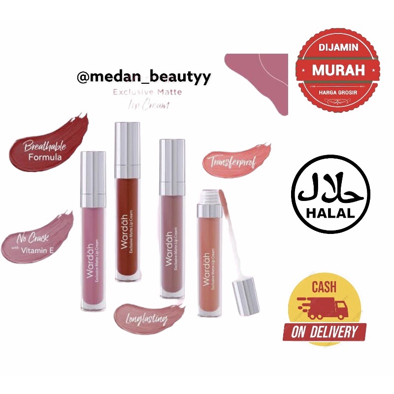 WARDAH EXCLUSIVE MATTE LIP CREAM matte - wardah lip matte cream exclusive