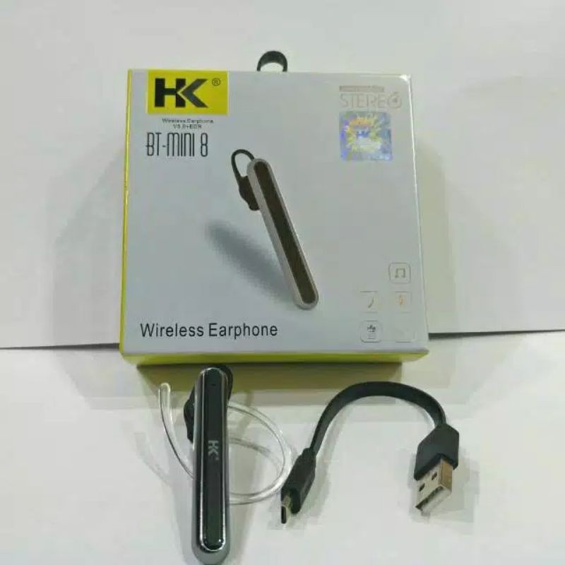 HF Headshet Bluetooth HK Wireless Earphone V5.0+EDR BT Mini 8