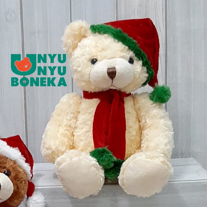 Boneka Teddy Bear Christmas 45cm/boneka Christmas beruang merry natal