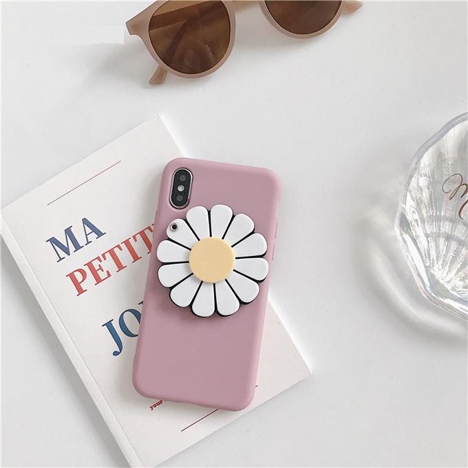 iPhone SE 2020 Casing Soft Case Motif Bunga Daisy Warna Merah / Hijau